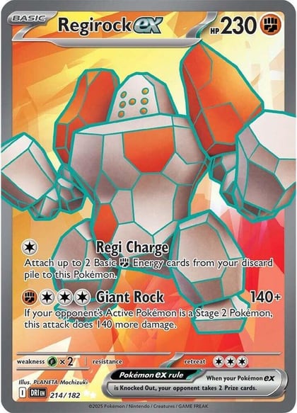 Regirock ex - 214/182, SV10: Destined Rivals 214/182