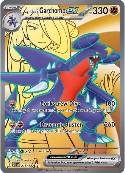 Cynthia's Garchomp ex - 215/182, SV10: Destined Rivals 215/182