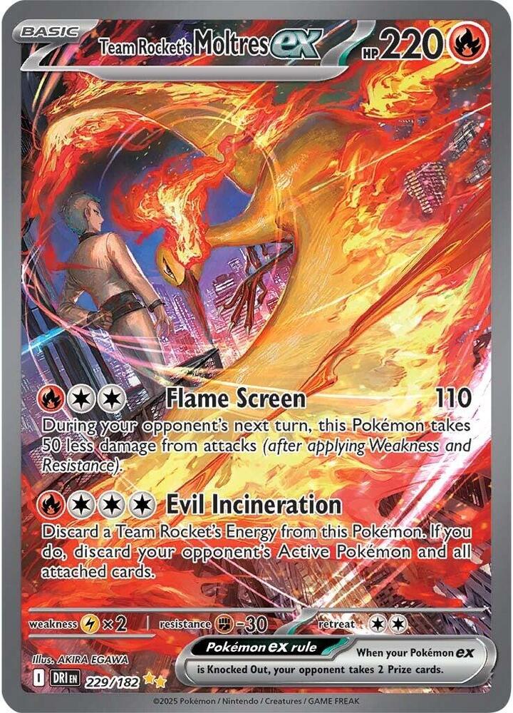 Team Rocket's Moltres ex - 229/182, SV10: Destined Rivals 229/182