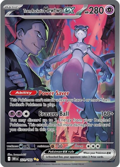 Team Rocket's Mewtwo ex - 231/182, SV10: Destined Rivals 231/182