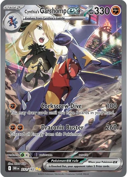 Cynthia's Garchomp ex - 232/182, SV10: Destined Rivals 232/182