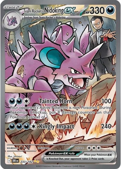 Team Rocket's Nidoking ex - 233/182, SV10: Destined Rivals 233/182
