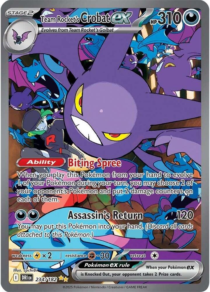 Team Rocket's Crobat ex - 234/182, SV10: Destined Rivals 234/182