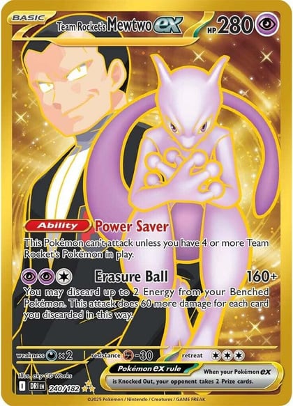 Team Rocket's Mewtwo ex - 240/182, SV10: Destined Rivals 240/182