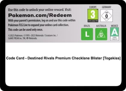 Code Card - Destined Rivals Premium Checklane Blister [Togekiss], SV10: Destined Rivals P637655