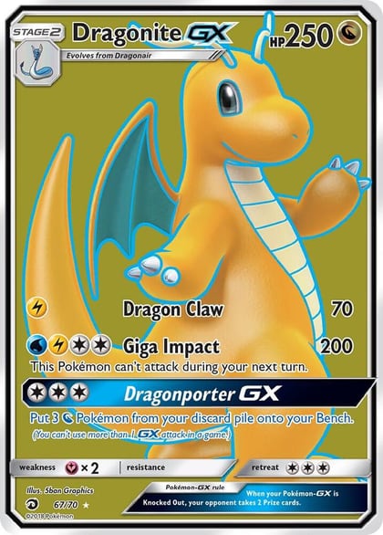 Dragonite GX (Full Art), Dragon Majesty 67/70