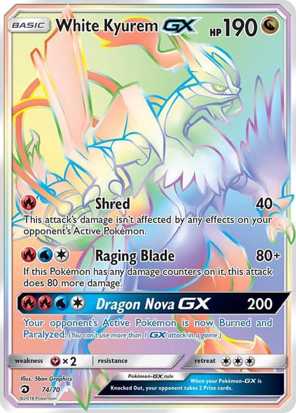 White Kyurem GX (Secret), Dragon Majesty 74/70
