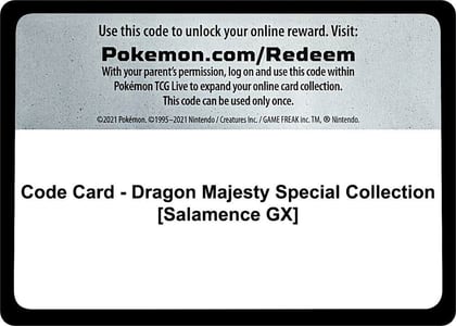 Code Card - Dragon Majesty Special Collection [Salamence GX], Dragon Majesty P267744