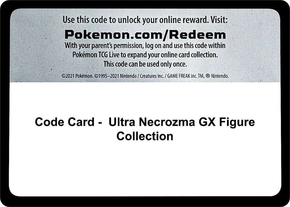 Code Card - Ultra Necrozma GX Figure Collection, Dragon Majesty P491236