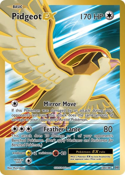 Pidgeot EX (Full Art), XY - Evolutions 104/108