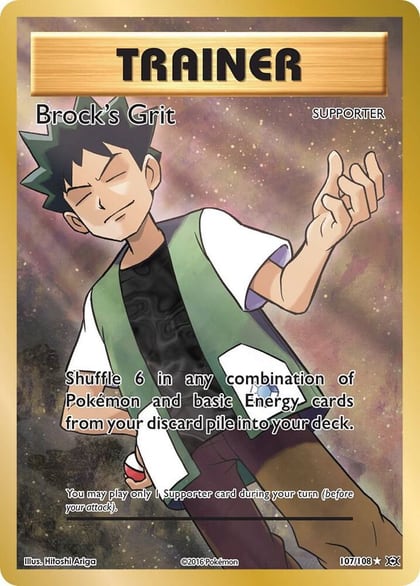 Brock's Grit (Full Art), XY - Evolutions 107/108