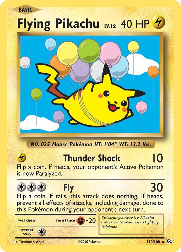 Flying Pikachu, XY - Evolutions 110/108