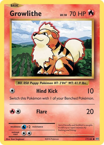 Growlithe, XY - Evolutions 17/108