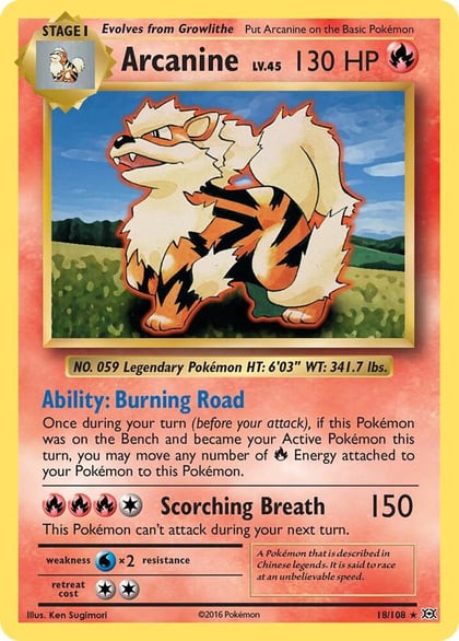 Arcanine, XY - Evolutions 18/108
