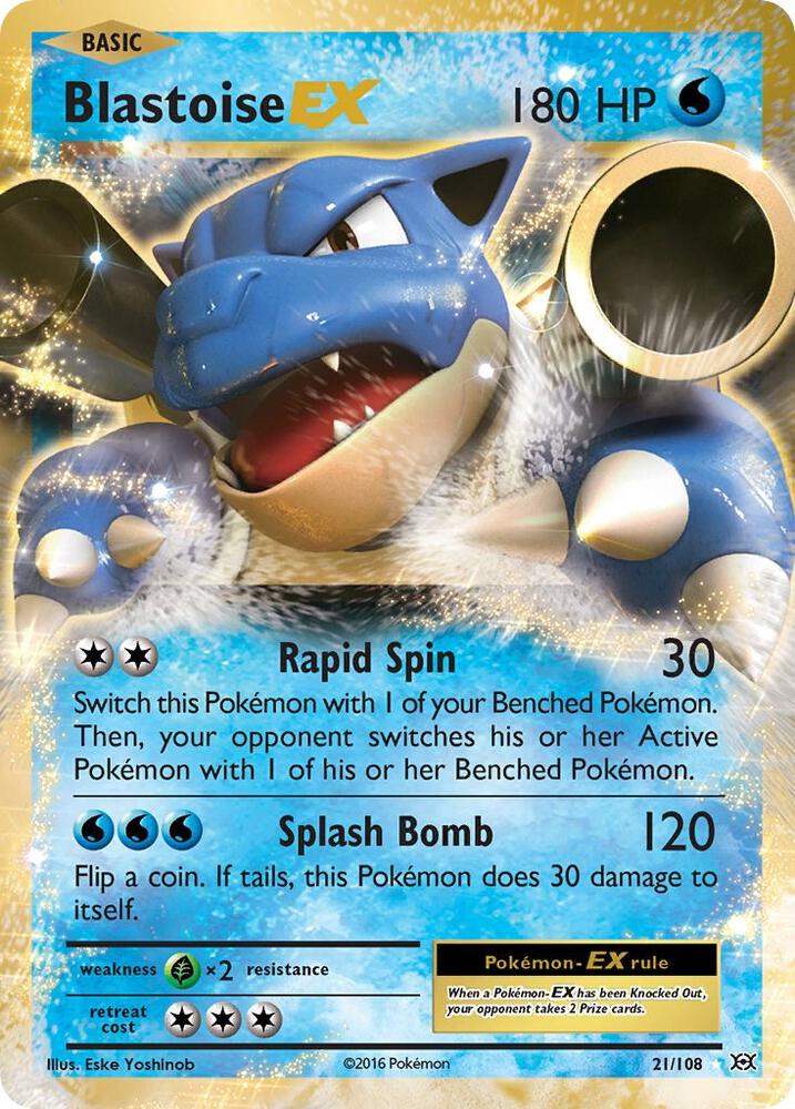 Blastoise EX, XY - Evolutions 21/108