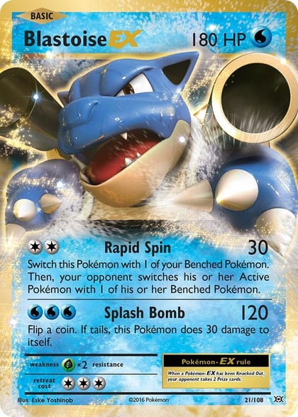 Blastoise EX, XY - Evolutions 21/108