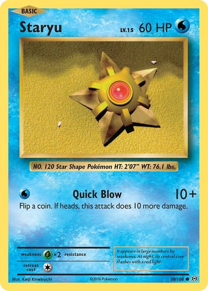 Staryu, XY - Evolutions 30/108