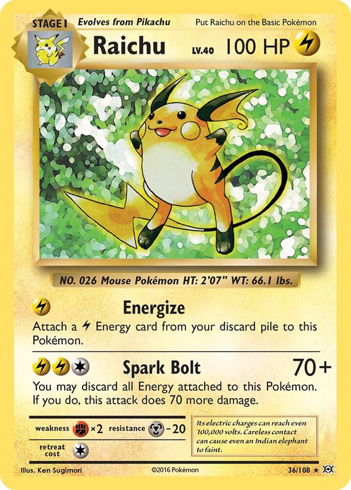 Raichu, XY - Evolutions 36/108
