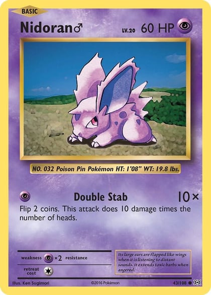 Nidoran M, XY - Evolutions 43/108