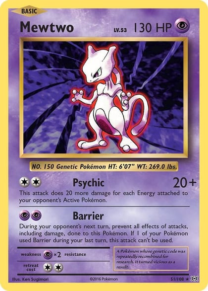 Mewtwo, XY - Evolutions 51/108