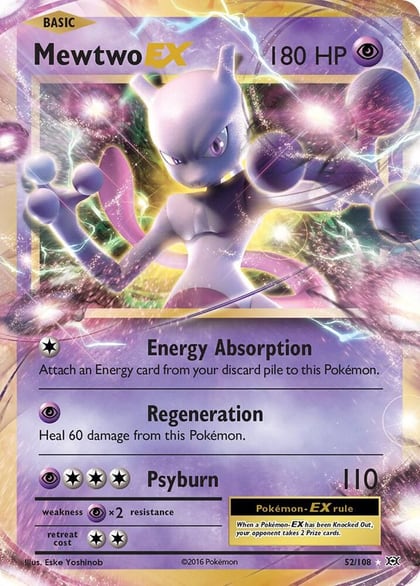 Mewtwo EX, XY - Evolutions 52/108
