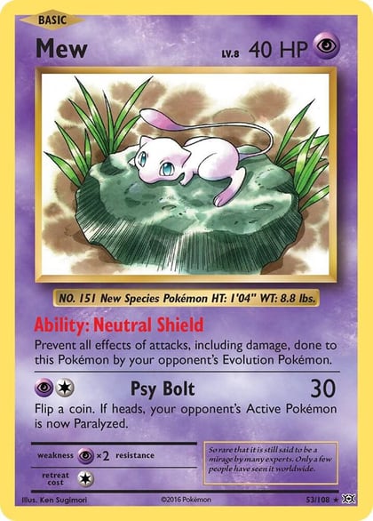 Mew, XY - Evolutions 53/108