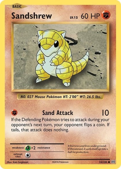 Sandshrew, XY - Evolutions 54/108