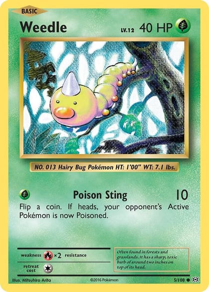 Weedle, XY - Evolutions 5/108
