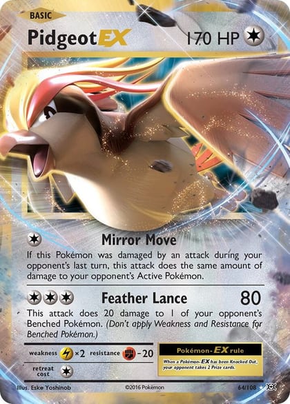 Pidgeot EX, XY - Evolutions 64/108