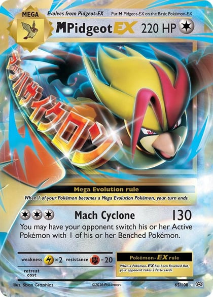 M Pidgeot EX, XY - Evolutions 65/108