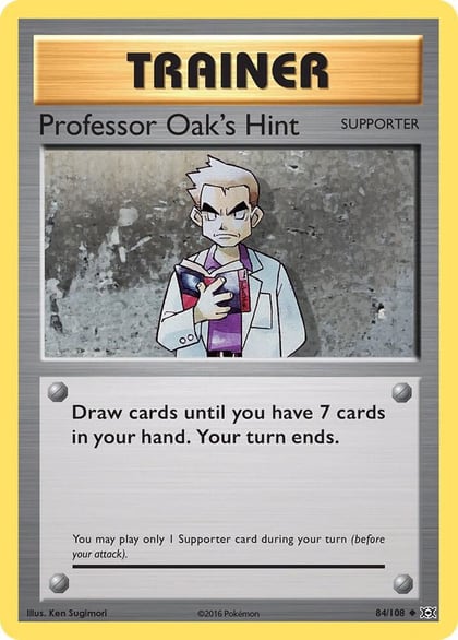 Professor Oak's Hint, XY - Evolutions 84/108