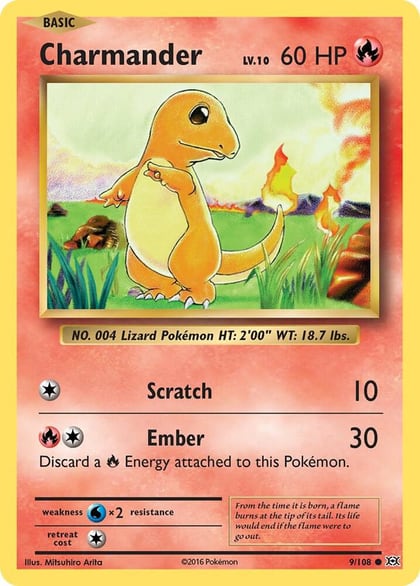 Charmander, XY - Evolutions 9/108