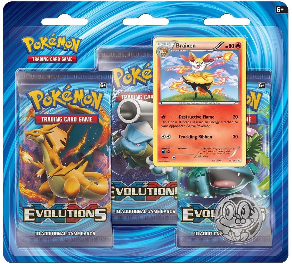 XY - Evolutions 3 Pack Blister [Braixen], XY - Evolutions P224945