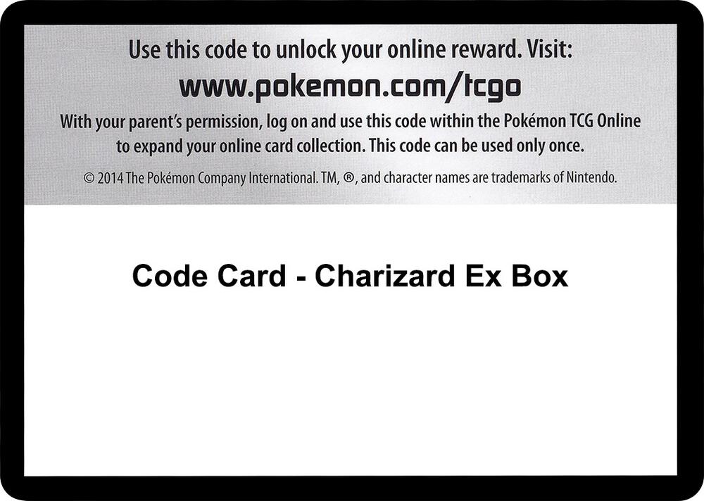 Code Card - Charizard EX Box, XY - Evolutions P280361