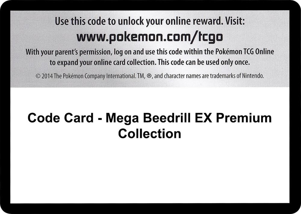 Code Card - Mega Beedrill EX Premium Collection, XY - Evolutions P280367