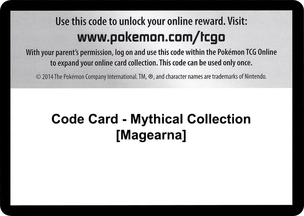 Code Card - Mythical Collection [Magearna], XY - Evolutions P280371