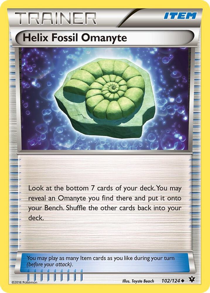 Helix Fossil Omanyte, XY - Fates Collide 102/124