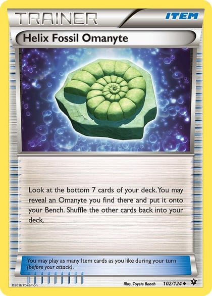 Helix Fossil Omanyte, XY - Fates Collide 102/124
