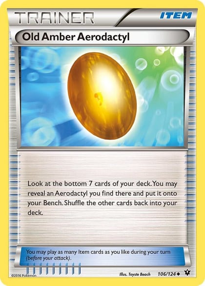Old Amber Aerodactyl, XY - Fates Collide 106/124