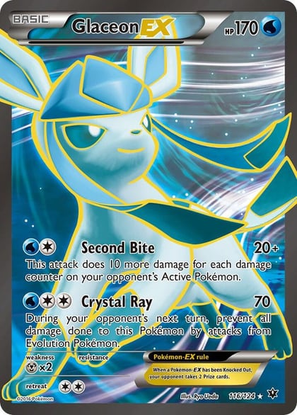 Glaceon EX (Full Art), XY - Fates Collide 116/124