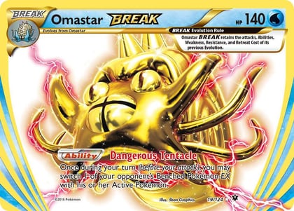 Omastar BREAK, XY - Fates Collide 19/124