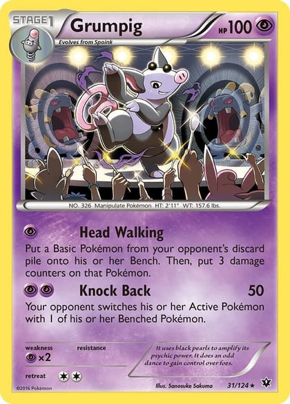 Grumpig, XY - Fates Collide 31/124