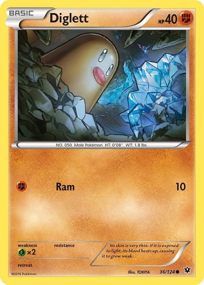 Diglett, XY - Fates Collide 36/124