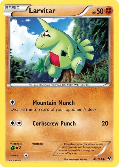 Larvitar (41), XY - Fates Collide 41/124
