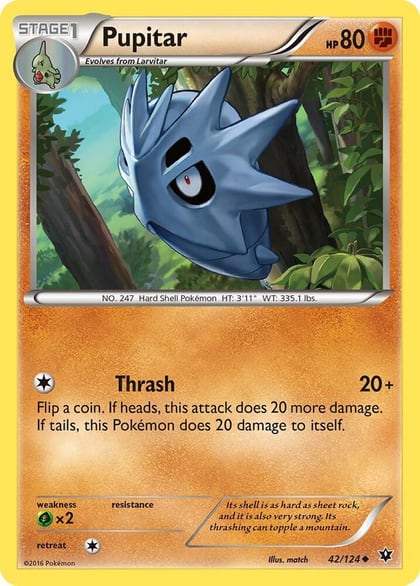 Pupitar, XY - Fates Collide 42/124