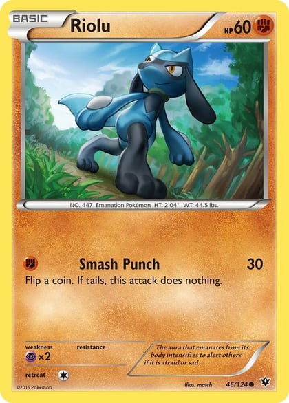 Riolu (46), XY - Fates Collide 46/124