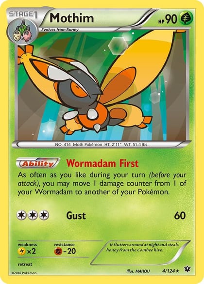 Mothim, XY - Fates Collide 4/124