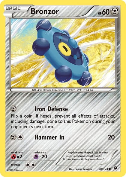 Bronzor, XY - Fates Collide 60/124