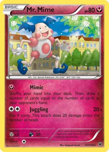 Mr. Mime, XY - Fates Collide 67/124