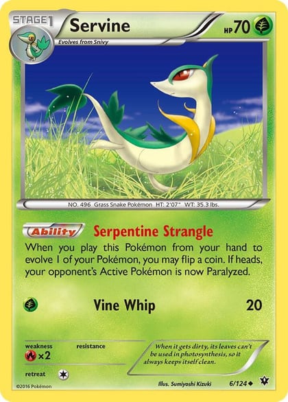 Servine, XY - Fates Collide 6/124